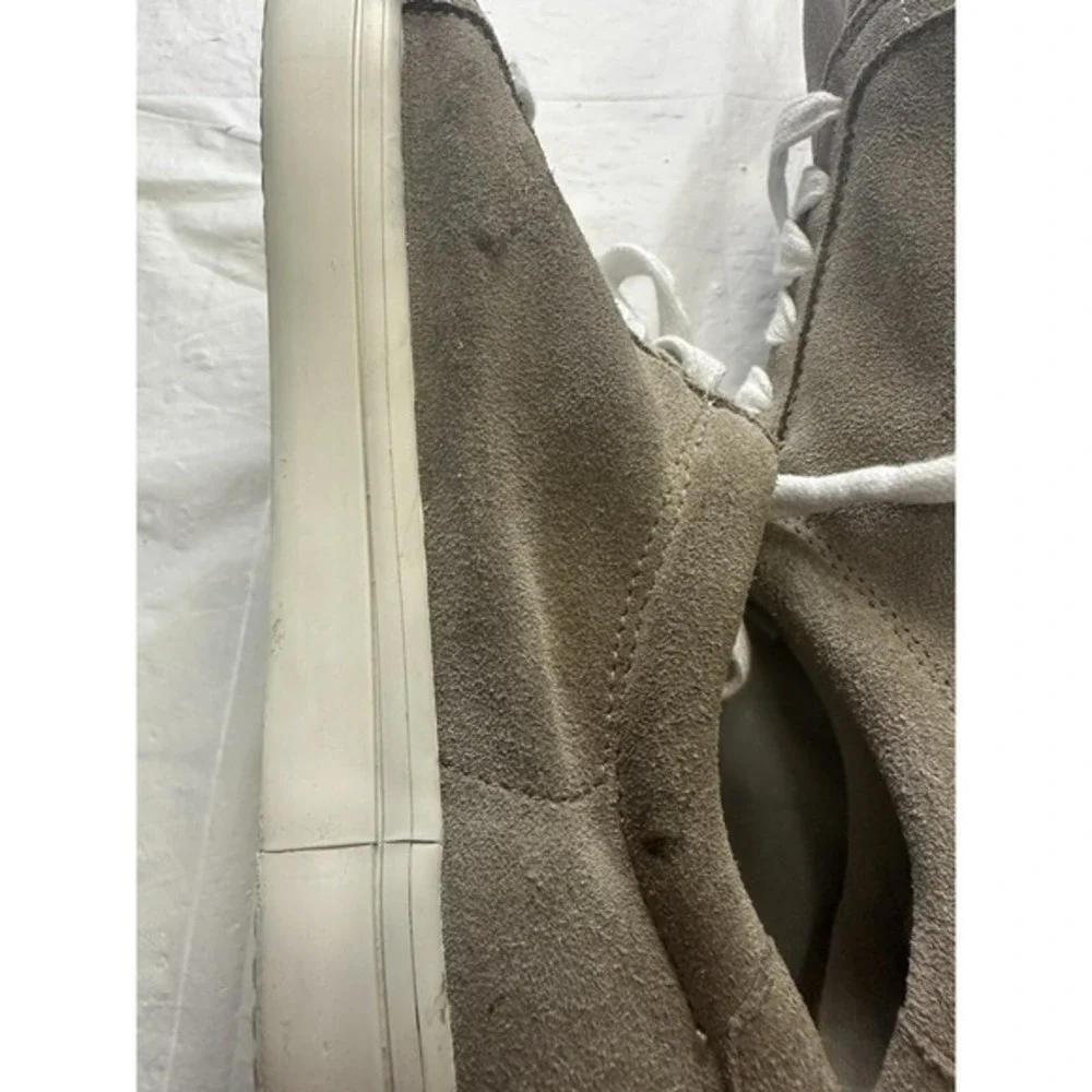 Frye Kerry Shoes Women's 9M Beige‎ White Suede Leather Lace Up Low Top Sneakers - Picture 5 of 9